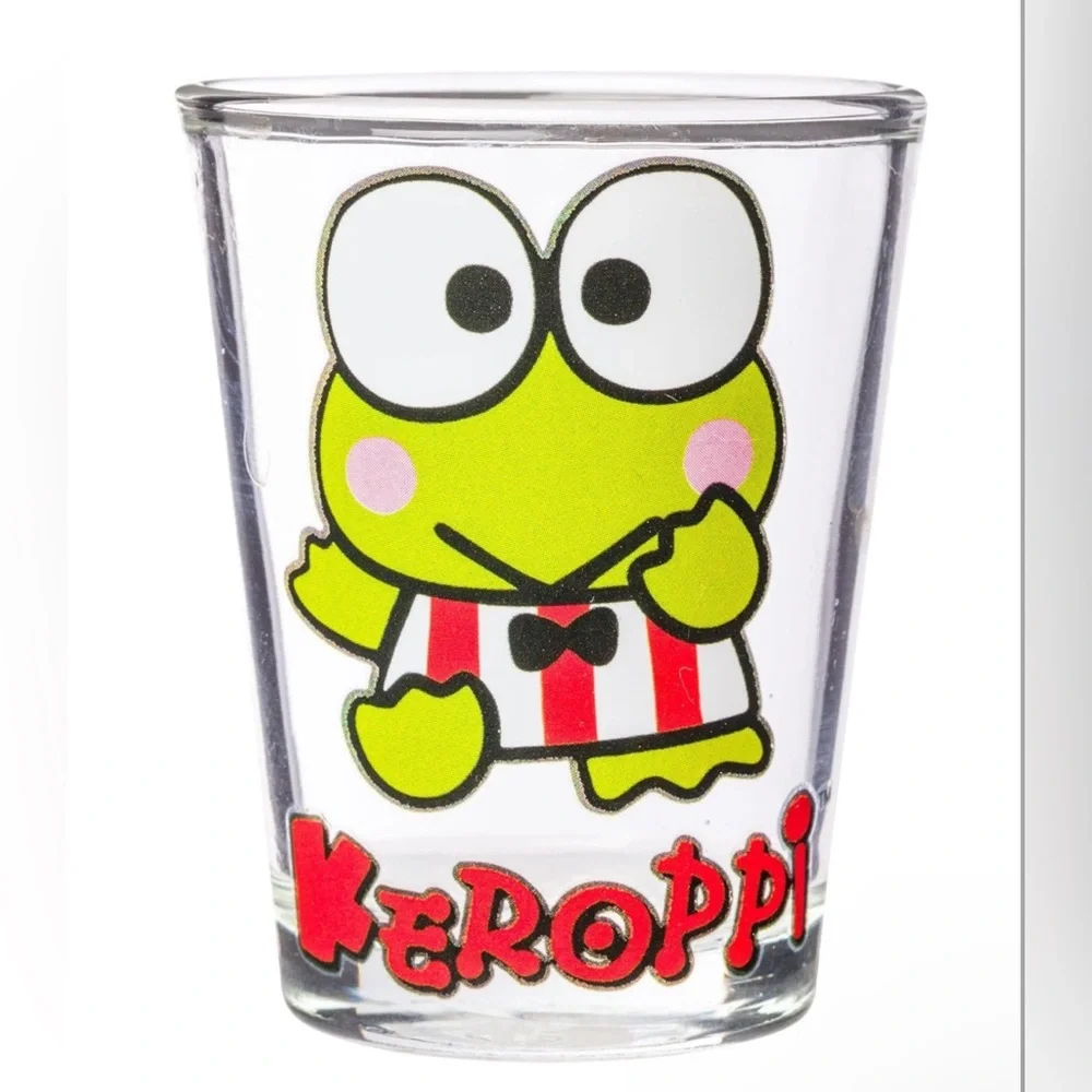 🐸Silver Buffalo Sanrio Hello Kitty & Friends Keroppi 4 shot Glass Set 1.5oz New